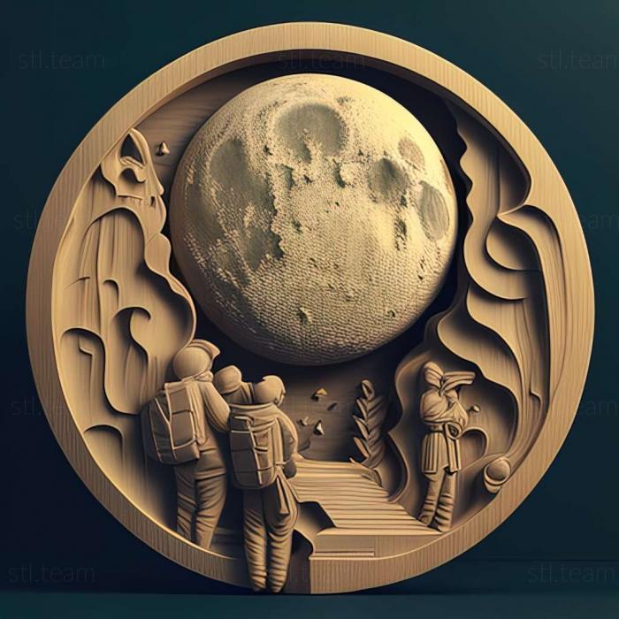 3D model To the Moon game (STL)